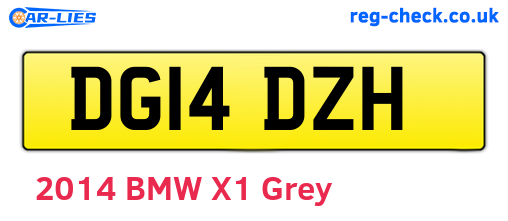 DG14DZH are the vehicle registration plates.