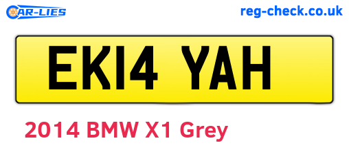 EK14YAH are the vehicle registration plates.