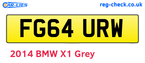 FG64URW are the vehicle registration plates.