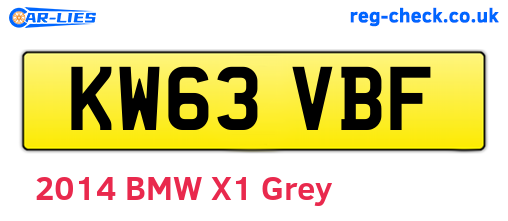 KW63VBF are the vehicle registration plates.