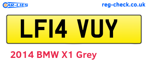 LF14VUY are the vehicle registration plates.