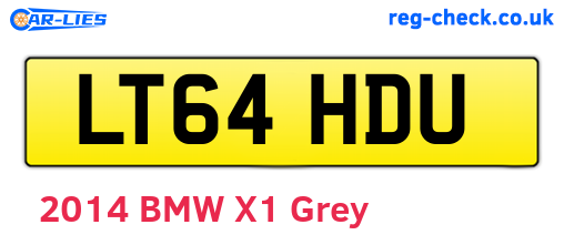LT64HDU are the vehicle registration plates.