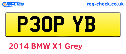 P30PYB are the vehicle registration plates.
