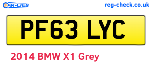 PF63LYC are the vehicle registration plates.