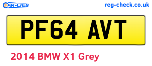 PF64AVT are the vehicle registration plates.
