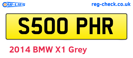 S500PHR are the vehicle registration plates.