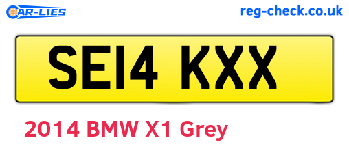 SE14KXX are the vehicle registration plates.