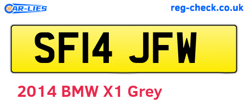 SF14JFW are the vehicle registration plates.