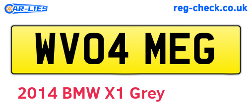 WV04MEG are the vehicle registration plates.