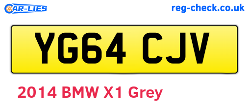 YG64CJV are the vehicle registration plates.