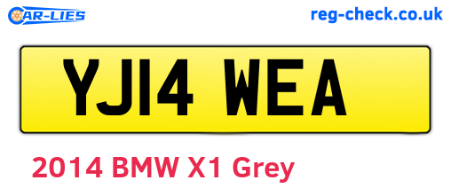 YJ14WEA are the vehicle registration plates.
