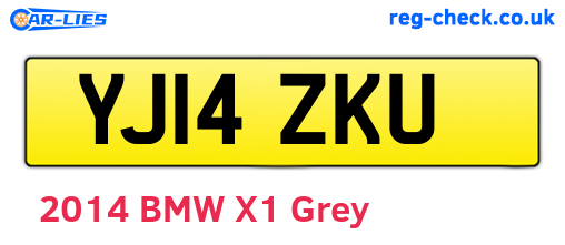 YJ14ZKU are the vehicle registration plates.
