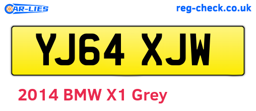 YJ64XJW are the vehicle registration plates.
