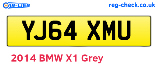 YJ64XMU are the vehicle registration plates.