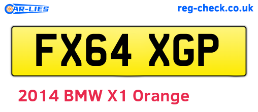 FX64XGP are the vehicle registration plates.