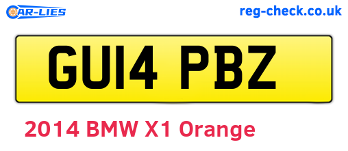 GU14PBZ are the vehicle registration plates.
