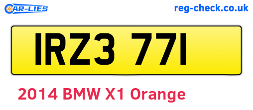 IRZ3771 are the vehicle registration plates.
