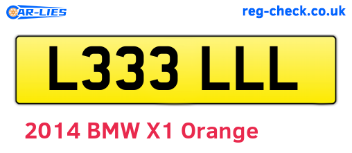 L333LLL are the vehicle registration plates.