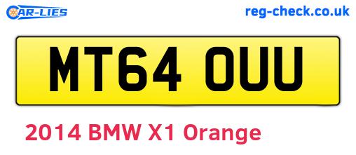 MT64OUU are the vehicle registration plates.