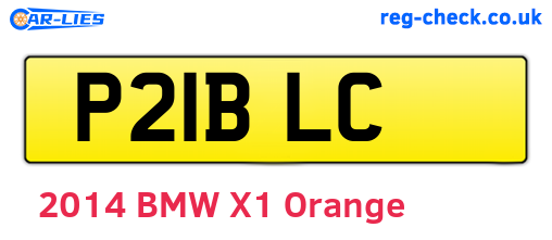 P21BLC are the vehicle registration plates.