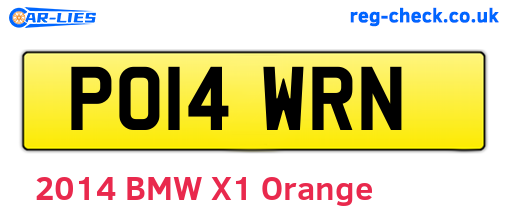PO14WRN are the vehicle registration plates.