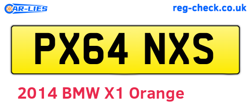 PX64NXS are the vehicle registration plates.