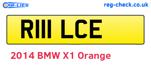 R111LCE are the vehicle registration plates.