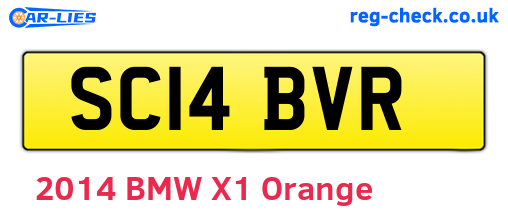 SC14BVR are the vehicle registration plates.