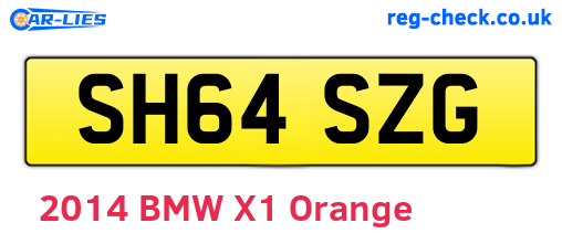 SH64SZG are the vehicle registration plates.
