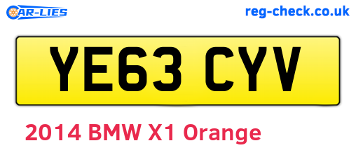 YE63CYV are the vehicle registration plates.
