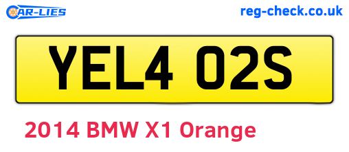YEL402S are the vehicle registration plates.