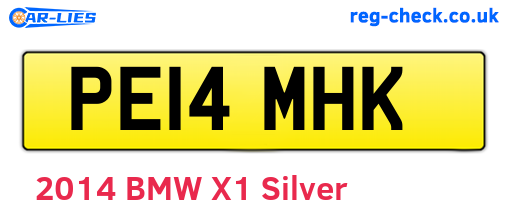 PE14MHK are the vehicle registration plates.