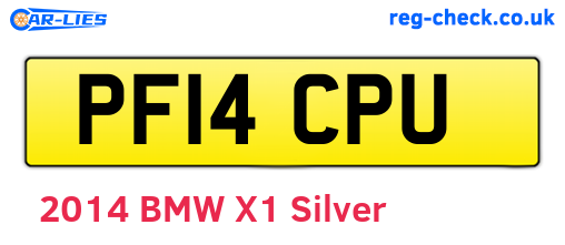 PF14CPU are the vehicle registration plates.