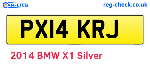 PX14KRJ are the vehicle registration plates.