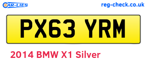 PX63YRM are the vehicle registration plates.