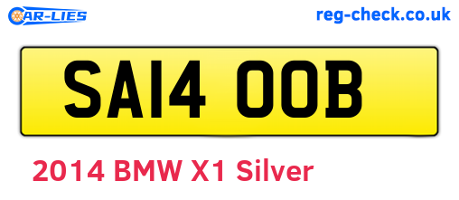 SA14OOB are the vehicle registration plates.