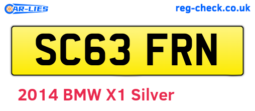 SC63FRN are the vehicle registration plates.