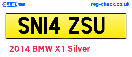 SN14ZSU are the vehicle registration plates.