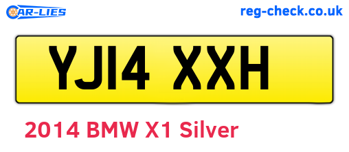 YJ14XXH are the vehicle registration plates.
