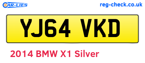 YJ64VKD are the vehicle registration plates.