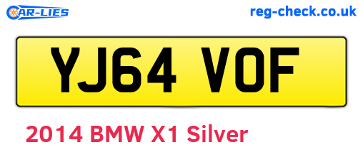YJ64VOF are the vehicle registration plates.