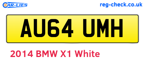 AU64UMH are the vehicle registration plates.