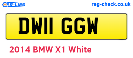 DW11GGW are the vehicle registration plates.