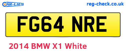 FG64NRE are the vehicle registration plates.