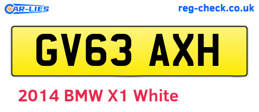 GV63AXH are the vehicle registration plates.