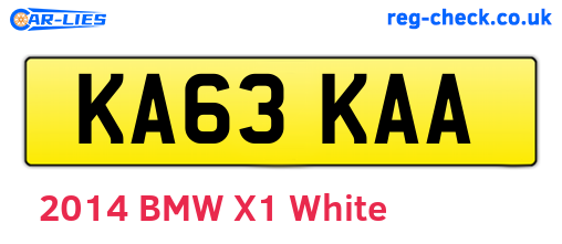 KA63KAA are the vehicle registration plates.