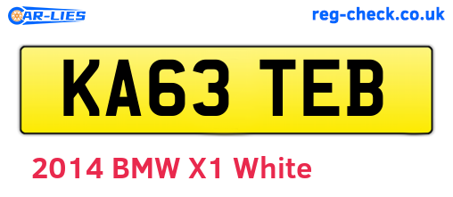 KA63TEB are the vehicle registration plates.