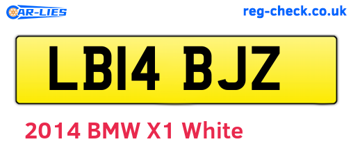 LB14BJZ are the vehicle registration plates.