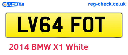 LV64FOT are the vehicle registration plates.
