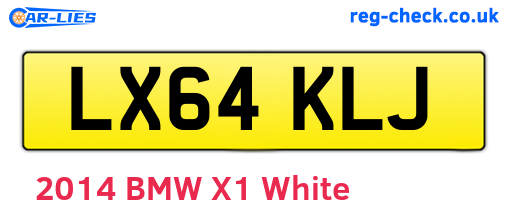 LX64KLJ are the vehicle registration plates.